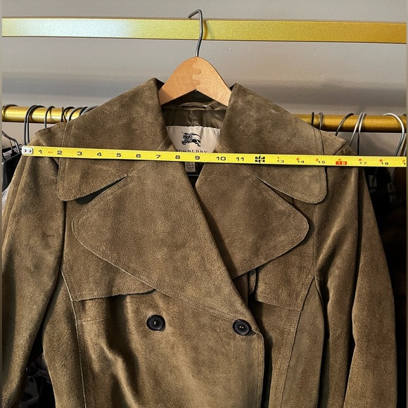 Vintage Burberry Suade Trenchcoat - Picture 5 of 17